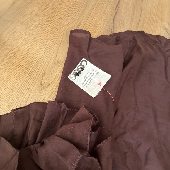 ASOS Elegant Ruffle Sleeve Top - Brown - Picture 3 of 5